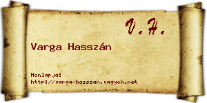 Varga Hasszán névjegykártya
